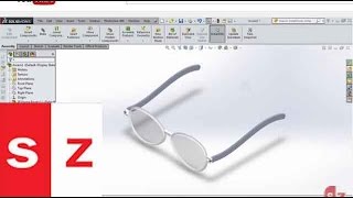 SOLIDWORKS Sunglasses TUTORIAL 2014 [upl. by Arateehc]