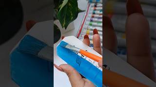 Bookmark making idea from clothing hang tagshorts viral painting satisfying [upl. by Idieh]