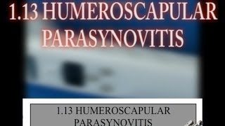 113 The symptoms of HUMEROSCAPULAR PARASYNOVITIS  frozen shoulder [upl. by Yeliak]