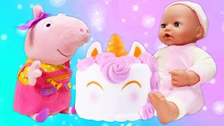 Puppenmama Videos für Kinder Torte für Baby Born Annabelle [upl. by Eioj917]