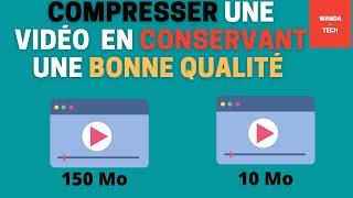 Comment compresser ou réduire la taille dune vidéo en conservant au maximum la qualité [upl. by Minni413]