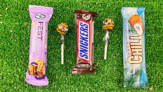 Unwrapping Snickers Chocolate Bars amp Chupa Chups 🍫🍭 Satisfying ASMR candy sounds inside [upl. by Eegnat]