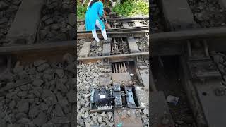 shorts railway cabin points  rail signaling working model  point and crossing indian railway 🙏 [upl. by Claud510]