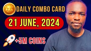 Hamster Kombat Daily Combo Card  Today 21062024  Claim 5M Coins to Hamster Kombat Wallet [upl. by Garzon]