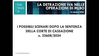 Webinar La detrazione IVA nelle operazioni di MLBO [upl. by Aiyotal]