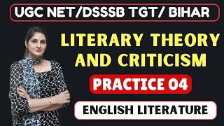 🟥Test 04  Literary Theory and Criticism  English Literature  LIVE 8 PM [upl. by Arikaahs]