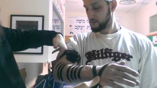 Tefillin Wrapping Left Handed Chabad Style [upl. by Fitzsimmons]