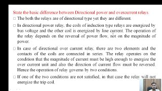 SGP Video short on Difference between directional over current relay and power relay in English [upl. by Ahmar]