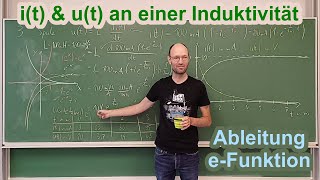 Lösung von Aufgabe 3 zu Strom amp Spannung an einer Induktivität und Ableitung der Exponentialfunktion [upl. by Gnouhc218]