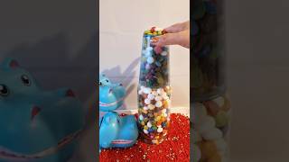 2 hippo watching while im putting candies on a glass trendingtoys trendingshorts hippo cute [upl. by Sacram315]