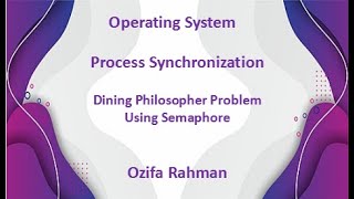 Lec 14  Dining Philosopher Problem Using Semaphore  Operating system  Bangla Tutorial [upl. by Jo Ann8]