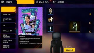 QUE VIAGEM E ESSA GARENA CORRE AS NOVAS RECOMPENSAS DE SKIBIDI TOILET NO FREE FIRE [upl. by Nnaihs283]