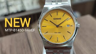 UNBOXING AND REVIEW NEW CASIO WATCH MTPB145D9AVEF  Yellow Dial [upl. by Aitahs]