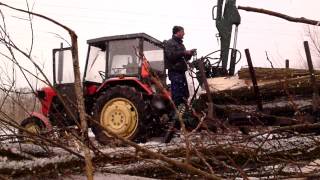 przyczepa do zwozki drewnarĂźckewagen [upl. by Aremihc]