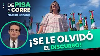 Xóchitl Gálvez olvida discurso frente a Monumento a la Revolución  DPC con Nacho Lozano [upl. by Artep]