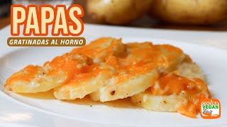 Papas gratinadas al horno  Cocina Vegan Fácil [upl. by Yessak612]