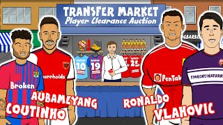 💰Transfer Market💰 Feat Coutinho Ronaldo Aubameyang Vlahovic and Fabrizio Romano [upl. by Guarino]