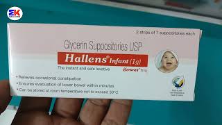 Hallens Infant 1g Suppositories  Glycerine Suppositories  Hallens Infant Suppositories Use Benefit [upl. by Lynnet]