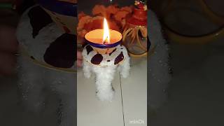 Make a simple Diya holdercraft diy diyaholder diya viralvideo shortsvideoviralshorts shorts [upl. by Nolat296]