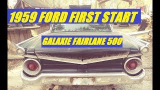 1959 FORD GALAXIE FAIRLANE 500 FIRST START IN YEARS [upl. by Carberry651]