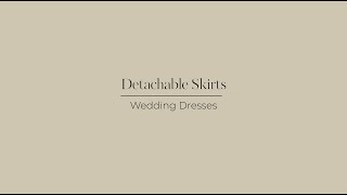 Detachable Skirt Wedding Dresses  Eddy K Bridal [upl. by Younglove]