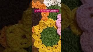 BEAUTIFUL Crochet FLOWER Coasters [upl. by Arama]