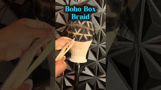 Mini Tutorial  Use a Braided Wig Cap To Create a BOHO Box Braided Wig [upl. by Judie]