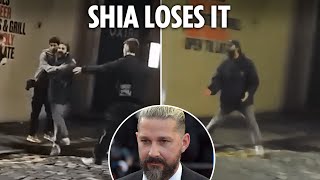 Raging Shia LaBeouf yells ‘let’s go’ as he squares up to men outside Edinburgh pub [upl. by Nikral]