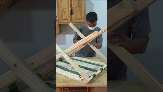 One Set Making Woodworking Folding Table and Chairs shorts woodworking trending [upl. by Nnahgem]