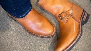 Wesco Van Cleef Engineer Boot  Horween Essex Veg Tan [upl. by Sheppard]