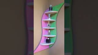 diy corner shelf ideas woodworking shorts shelfs [upl. by Haag]