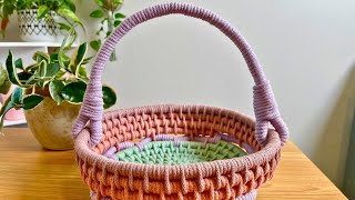 Adding a Handle to a Coiled Basket [upl. by Fleta989]