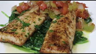 Pan Seared Mahi mahi with Tomato amp onion relish  Easy Dinners  Keto meals  Chanans Creations [upl. by Aicnelev]