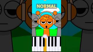 Oren Theme Incredibox Sprunki  Normal Vs Horror on piano [upl. by Ellerrad728]