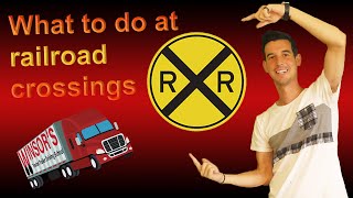 What to do at a railroad crossing as a CDL driver  Winsor Driving School [upl. by Trbor856]