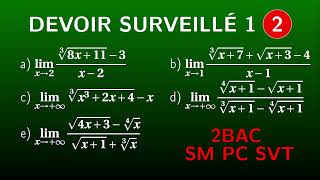 Préparation Devoir Surveillé 1Partie 2 Continuité dérivation et Etude de Fonctions 2BAC SM PC SVT [upl. by Jolee]