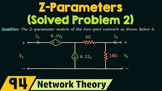 Z parameters solved examples  Hindi  Z parameters problems  TWO PORT NETWORK [upl. by Hgielhsa]