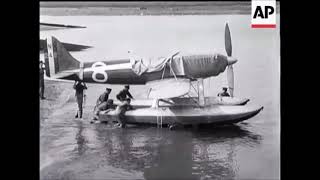 Macchi M67 and Supermarine S6 during the Schneider Trophy 1929 [upl. by Adriaens]