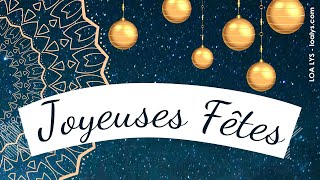 201  Joyeuses Fêtes  carte virtuelle Joyeux Noël Bonne Année [upl. by Llerdnod]