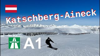 Ski Area KatschbergAineck  A1 Panoramic Downhill Run  Austria [upl. by Arinaid]