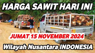 HARGA SAWIT HARI INI TERBARU 15 NOVEMBER 2024 Wilayah Daerah Nusantara INDONESIA [upl. by Tamberg]