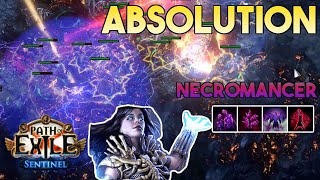 318 Absolution Build  Necromancer  Sentinel  Path of Exile 318 [upl. by Ainerbas]