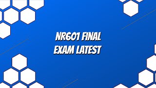 NR601 Final Exam Latest 2020 August [upl. by Arotak839]