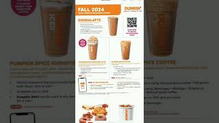 Dunkin Fall Menu Released 😋 [upl. by Darline677]