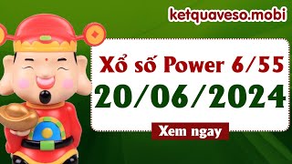 Kết quả xổ số Vietlott Power 655 ngày 20 Tháng 6  KQXS Power 655  Vietlott 655 trực tiếp [upl. by Coulson511]