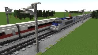 Minecraft High Speed Rail Trains Railfanning Animation [upl. by Isborne]