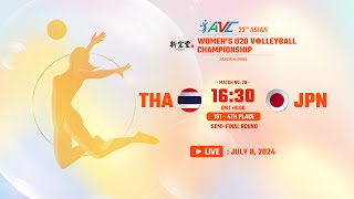 SemiFinal 1st  4th  THA VS JPN  22nd Asian Womens U20 Volleyball Championship [upl. by Sucramej]