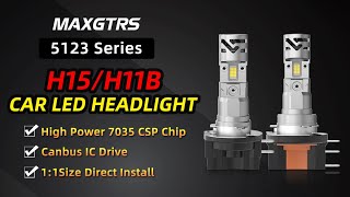 5123 Series H15H11B Car LED Headlight [upl. by Dace233]