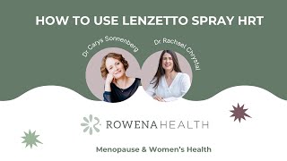 How to use Lenzetto spray HRT [upl. by Diva]