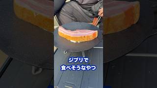 【キャンプ飯】マルチグリドル 簡単 ベーコンの丸焼き 先輩が作ってくれた [upl. by Yrol]